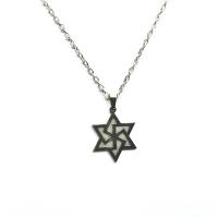Zinc Alloy Sweater Chain Necklace, Hexagram, antique silver color plated, Unisex & luminated Approx 23.62 Inch 