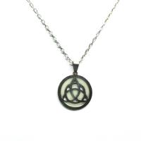 Zinc Alloy Sweater Chain Necklace, Round, plated, Unisex & luminated, 30mm Approx 23.62 Inch 
