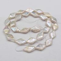 Reborn Cultured Freshwater Pearl Beads, Rhombus, natural & DIY, white, 9*14mm 
