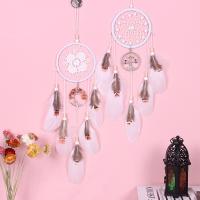 Fashion Dream Catcher, Iron, with Feather, durable 51mm 