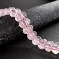Perles en Quartz Rose naturel, Rond, fait à la main, DIY & styles différents pour le choix, rose, 4-14mmn, Vendu par brin