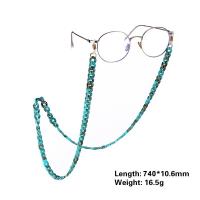 Acrylic Glasses Chain, with Silicone & Zinc Alloy, plated, anti-skidding & with rhinestone 