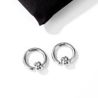 Stainless Steel Huggie Hoop Earring, plated, fashion jewelry & for man 