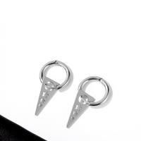Stainless Steel Huggie Hoop Earring, plated, fashion jewelry & for man 