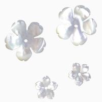 天然白いシェル・ビーズ, 白い貝, 花形, 彫刻, DIY & 異なるサイズの選択, ホワイト, 売り手 パソコン