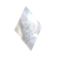 White Shell Cabochon, Rhombus, polished, DIY, white 