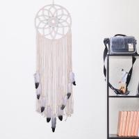 Fashion Dream Catcher, Cotton Thread, with Feather, durable & handmade, pink 