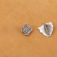 Sterling Silver Pendants, 925 Sterling Silver, Flower Bud, silver color plated 