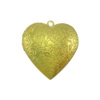 Brass Locket Pendant, Heart, plated Approx 2mm, Inner Approx 