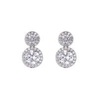 Copper Alloy Drop Earring, plated, micro pave cubic zirconia & for woman 