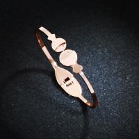 Titan Edelstahl Armband / Armreif, Titanstahl, Kreisring, plattiert, Modeschmuck & für Frau, Roségold, 165mm, verkauft von PC