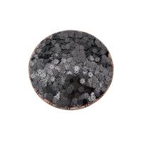 PET Sequin, plated, cute & DIY, black, 6mm, Approx 