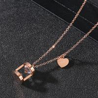Титан ожерелье ювелирных изделий, титан, с кубический цирконий, Песочные часы, Другое покрытие, ювелирные изделия моды & Женский, белый, 400+60*10mm, продается Strand