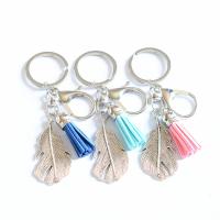 Zinc Alloy Key Clasp, with Velveteen, plated 32mm 