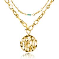 Fashion Multi Layer Necklace, Zinc Alloy, plated, fashion jewelry & for woman, golden, 30mm Approx 12.79 Inch 