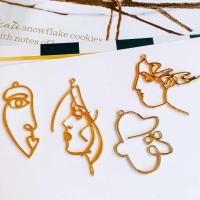 Bijoux pendentifs en Zinc alliage , alliage de zinc, DIY, doré, Vendu par PC