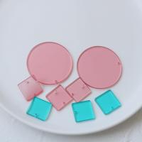 Acrylic Earring Drop Component, Geometrical Pattern, other effects 
