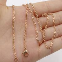 Stainless Steel Chain Necklace, 304 Stainless Steel, rose gold color plated, fashion jewelry & for woman 