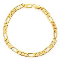 Fashion Zinc Alloy Bracelets, Geometrical Pattern, 18K gold plated, Unisex  180*5mm 