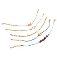 Zinc Alloy Bracelet Set, Geometrical Pattern, plated, 5 pieces & for woman 180+50,16,8,15,72mm 