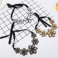 Zinc Alloy Sweater Chain Necklace, with Silk, plated, fashion jewelry & for woman nickel, lead & cadmium free .34 Inch 