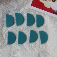 Solid Color Resin Cabochon, Dome, polished, other effects, blue 