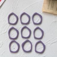 Solid Color Resin Pendants, Geometrical Pattern, polished, hollow, purple 