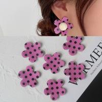 Fashion Acrylic Jewelry Cabochon, Flower, polished, durable, pink 