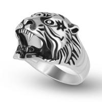 Титан Сталь палец кольцо, титан, кольцо форма, Винтаж & отверстие, разноцветный, продается PC