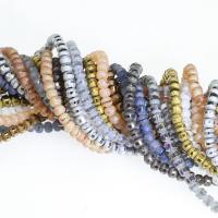 Perles de cristal rondelle, Placage, DIY, plus de couleurs à choisir, 4*3mm Environ 1mm, Vendu par brin