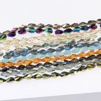 Teardrop Crystal Beads, plated, DIY 7*7mm Approx 1mm 