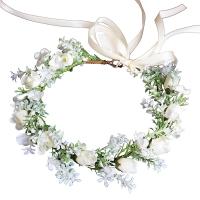 Bridal Hair Wreath, Cloth, adjustable, 480mm 