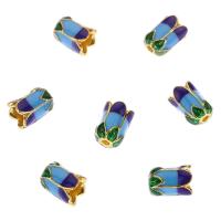 Zinc Alloy Bead Caps, gold color plated, enamel & with rhinestone Approx 1.8mm 