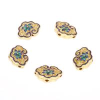 Enamel Zinc Alloy Beads, gold color plated Approx 2mm 