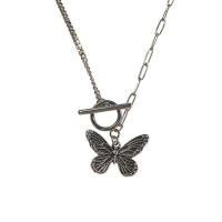 Titanium Steel Jewelry Necklace, Butterfly, plated, for woman 170,500mm 