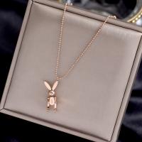 Titanium Steel Jewelry Necklace, Rabbit, portable & cute 40+5CM ,2.1CM 