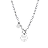 Titanium Steel Jewelry Necklace, portable & cross chain, silver color, 48cm 