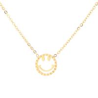 Titanium Steel Jewelry Necklace, portable & wave chain, golden, 40+4cm 