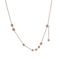 Titanium Steel Jewelry Necklace, Star, portable, rose gold color, 42+5CM 