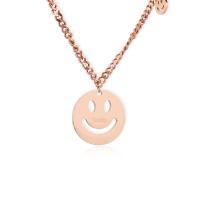 Titanium Steel Jewelry Necklace, portable, rose gold color, 77+5CMuff0c 
