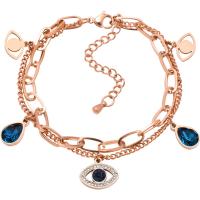 Titane bracelet en acier et bracelet, Acier titane, Portable, couleur or rose Vendu par PC