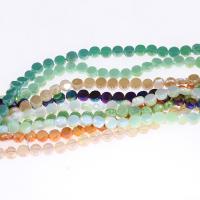 Flache runde Kristall Perlen, plattiert, DIY, mehrere Farben vorhanden, 8*8mm, Bohrung:ca. 1mm, verkauft von Strang