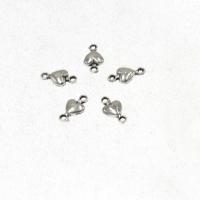 Zinc Alloy Charm Connector, Heart, antique silver color plated, DIY, nickel, lead & cadmium free, 14*12mm Approx 4mm 