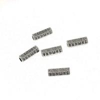 Zinc Alloy Tube Beads, Rhombus, antique silver color plated, DIY, nickel, lead & cadmium free, 12.5*9.5mm Approx 5mm 