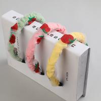 Children Hair Band, Cloth, with Gauze, Strawberry, handmade & for children 130mm 
