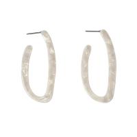 Acrylic Stud Earring, for woman, white 