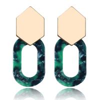 Acrylic Drop Earring, with Brass, for woman 