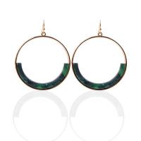 Acrylic Drop Earring, with Zinc Alloy, for woman, green 
