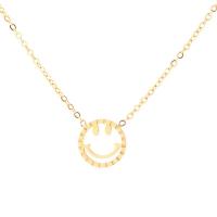 Titanium Steel Jewelry Necklace, portable & wave chain, golden, 40+4CM 