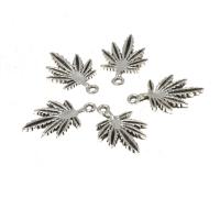 Zinc Alloy Leaf Pendants, antique silver color plated, DIY, nickel, lead & cadmium free, 20*2mm Approx 1mm 